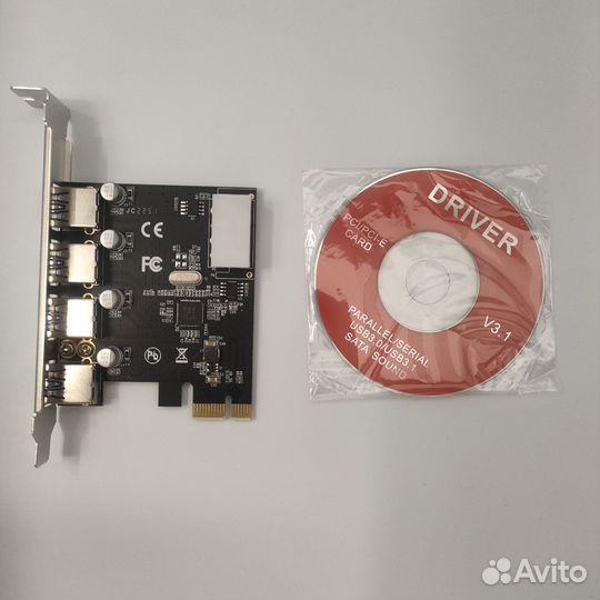 Плата расширения, адаптер PCI- E -USB 3.0-4 порта