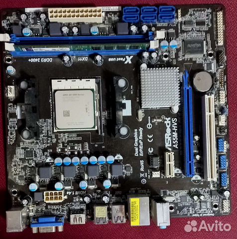 Материнская плата с процессором и памятью 4гб