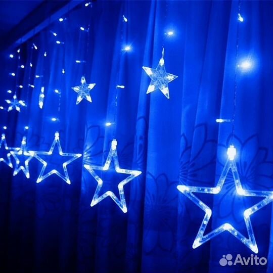 Гирлянда Штора Звездочки