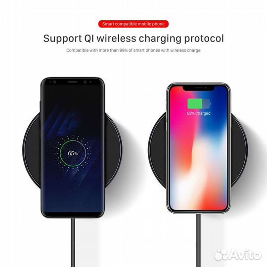 Беспроводная зарядка Hoco cw6 pro