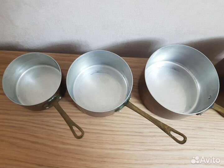 Старинные медные ковши,Франция,клеймо