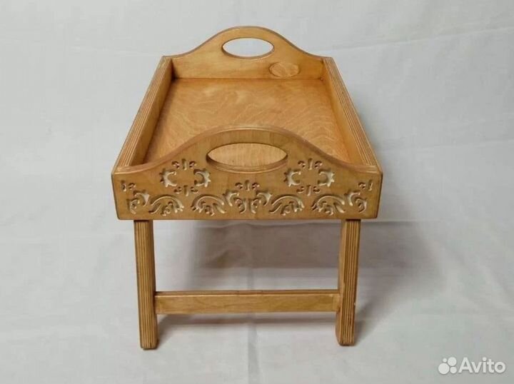 Столик поднос складной деревянный