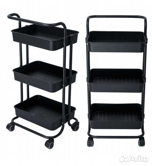 Стеллаж этажерка на колесиках 3 секции