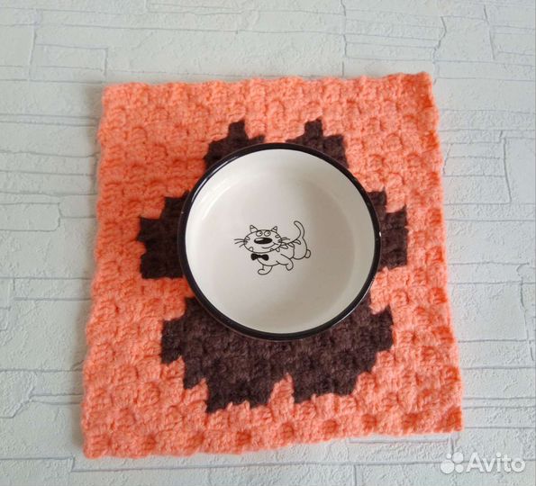 Салфетка лапа, подставка, коврик, ручная работа