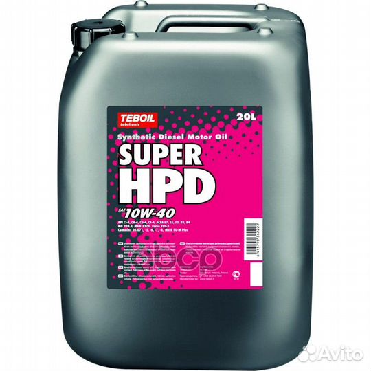 10W-40 Super HPD 20л (полусинт. мотор. масло)