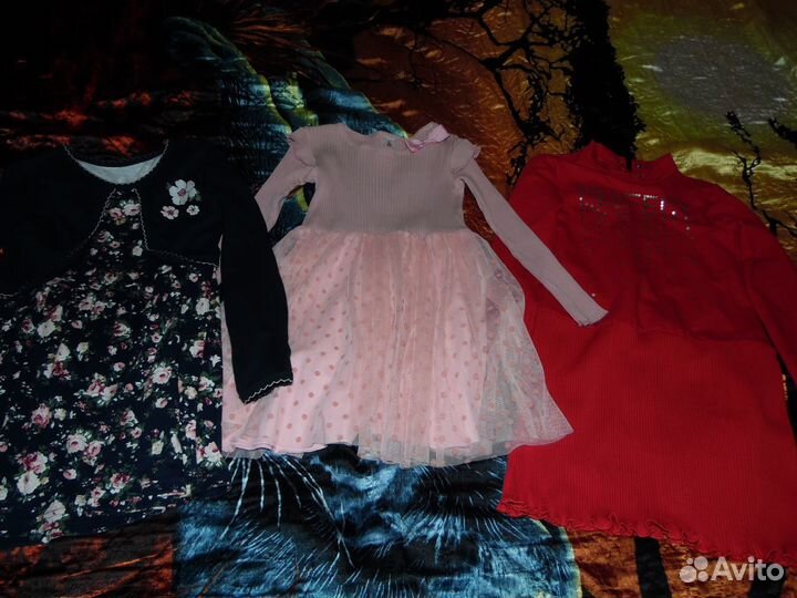 Вещи (платья, кофты, джинсы, колготки) -размер 128