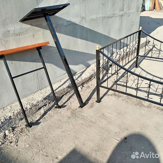 Готовая оградка,стол, лавка на могилу