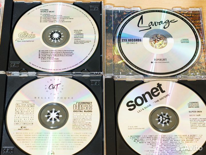 CD диски Savage, Kaoma, Cretu, Lili & Susie