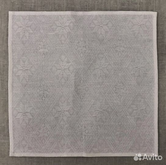 Салфетка сервировочная квадратная 32х33см -№3, лен
