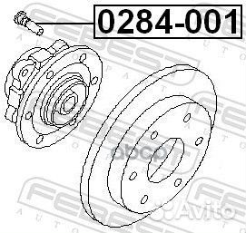 Шпилька колесная 0284-001 0284001 Febest