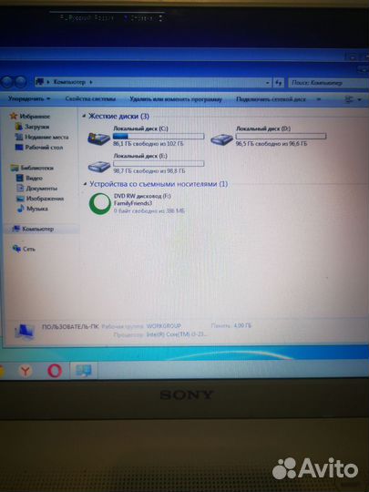 Ноутбук Sony Valio PCG-71812V, 320 Gb, Core i3