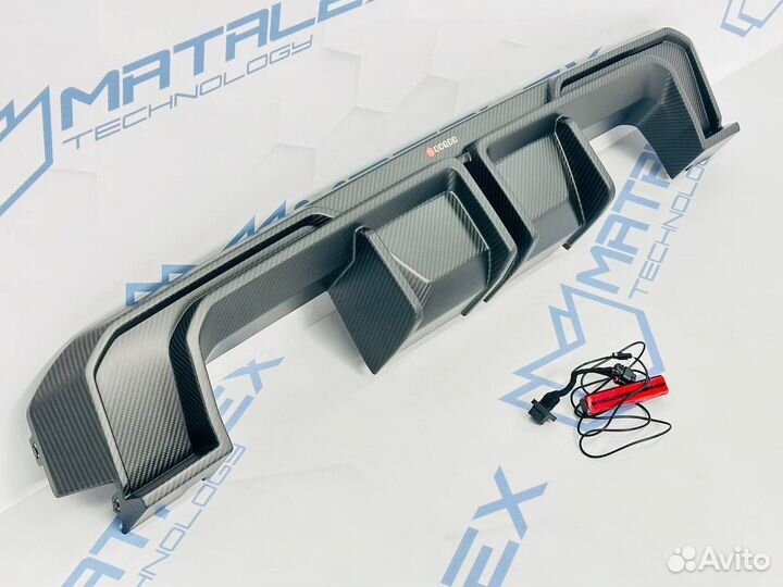 Диффузор BMW G80 M3 G81 матовый сухой карбон