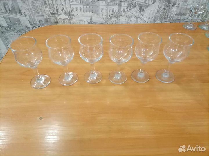 Бокалы подставные тарелки 11 штук