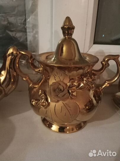 Чайно кофейный сервиз роза