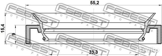 Сальник привода 33.3x55.2x9x15