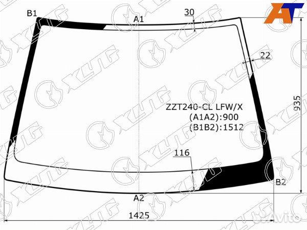 Стекло лобовое toyota premio