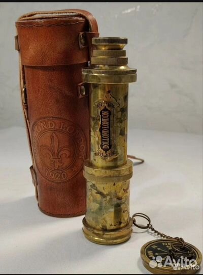 Латунная подзорная труба винтажная