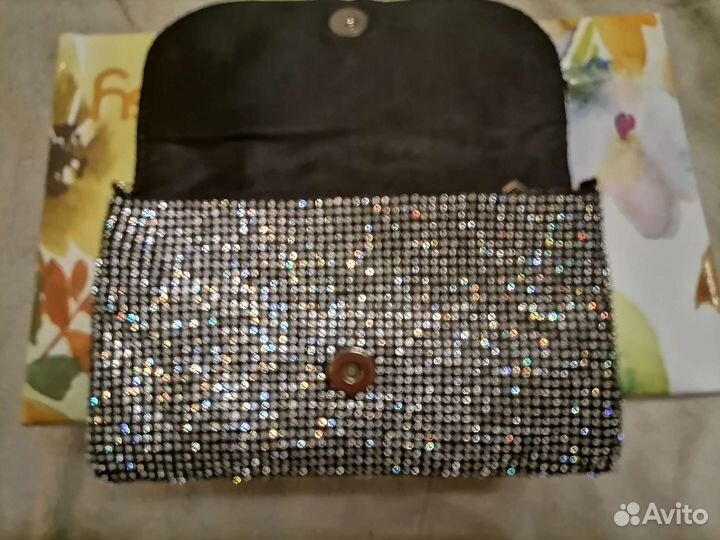 Сумка клатч стразы