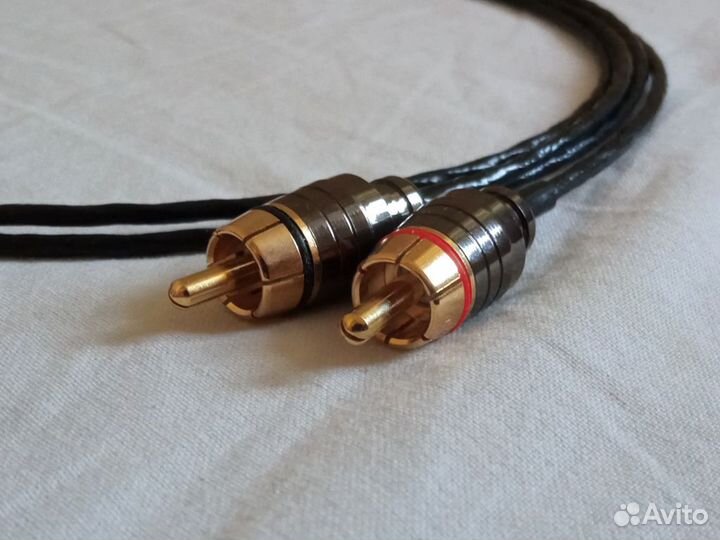 Кабель аудио RCA межблочный посеребреный тефлон пе