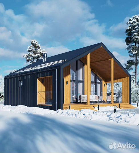 Каркасный Дом Барнхаус под ключ