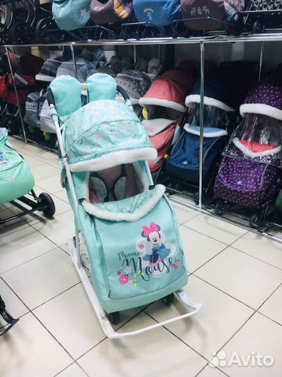 Коляска санки новые