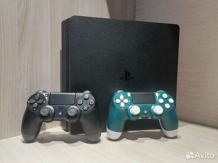 PS4 Slim +2джоя, игры