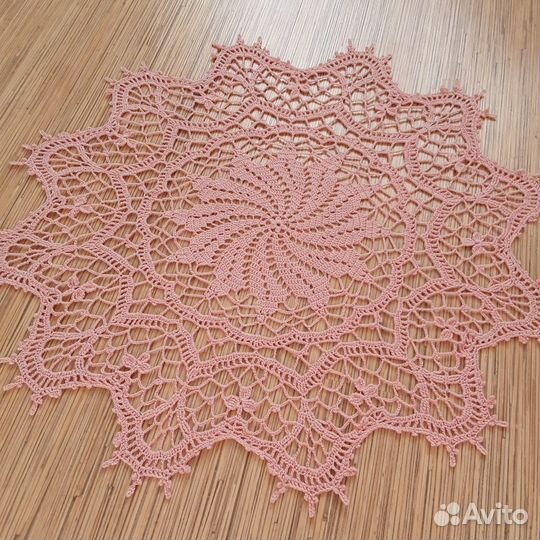 Салфетка кружево хлопок ручная работа