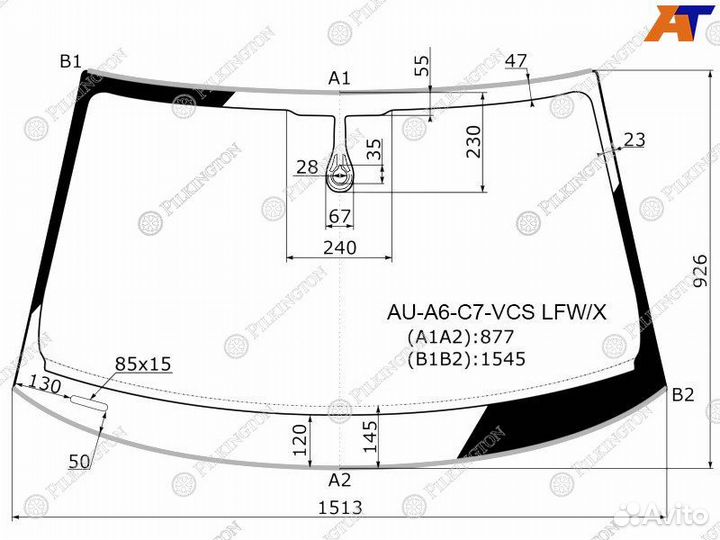 Audi A6/C7 2012-2018 акустич, датчик дождя молдинг pilkington стекла лобовые pilkington pilkington 8