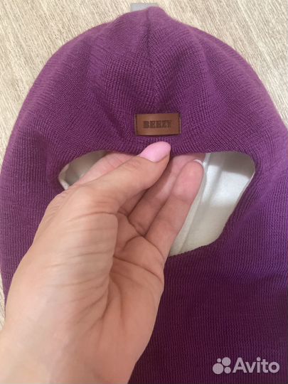 Шапка шлем для девочки зимняя 54 56