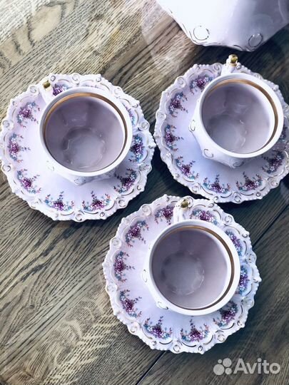 Сервиз чайный Thun розовый фарфор Chodov