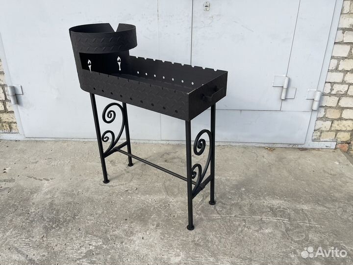 Мангал кованый с печью под казан 3 мм