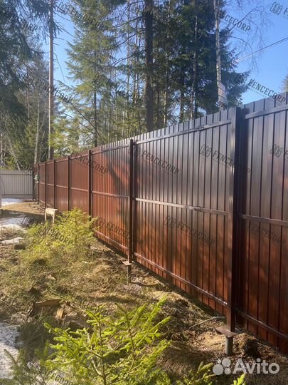 Забор из профлиста для дома 1.8 м. 0.4 мм. C8