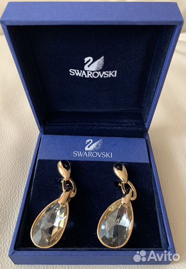 Клипсы, браслет, кулон с кристалами swarovski