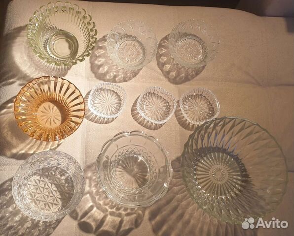 Стеклянные салатники или конфетницы времен СССР