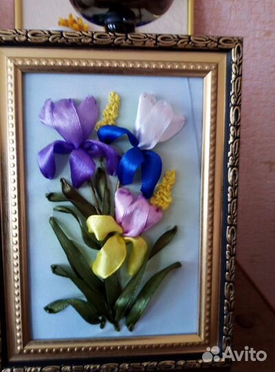 Картины вышитые лентами