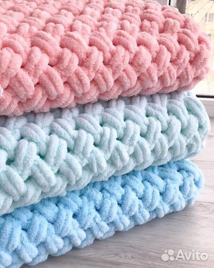 Плед из alize puffy на выписку и для прогулок