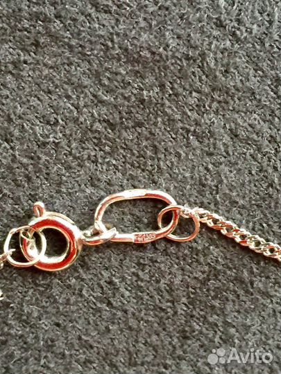 Цепочка с кулоном из чёрных бриллиантов золото 585