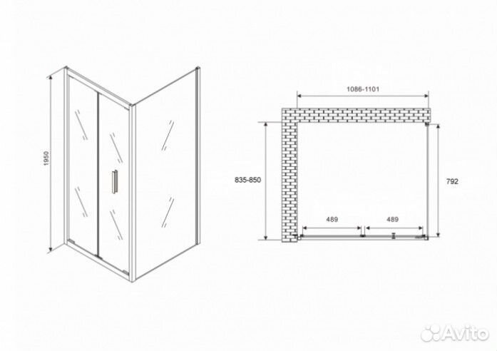 Душевой уголок Abber Sonnenstrand AG07110-S85 110x85