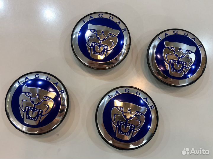 Колпачки на литые диски jaguar 58 mm