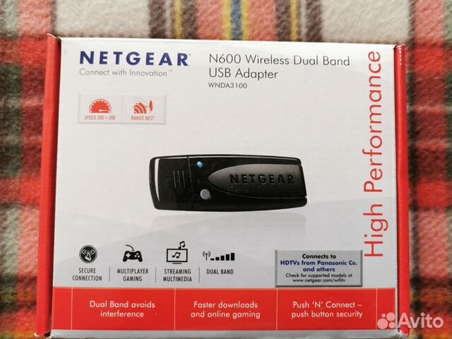 Netgear N600 Wireless USB adapter (wnda3100) (нов)