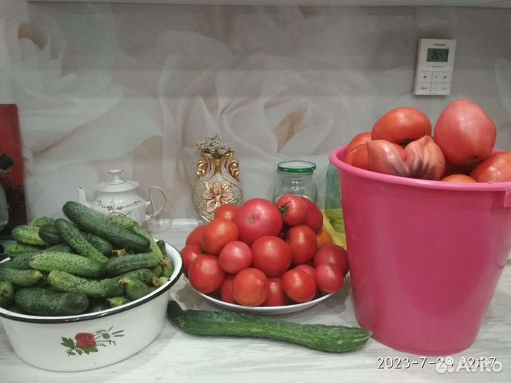 Помидоры, огурцы