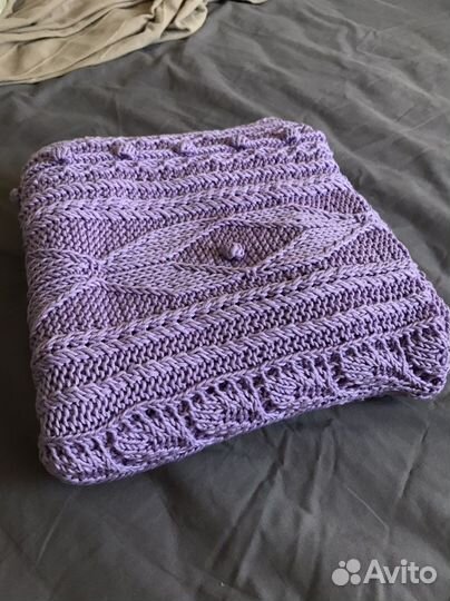 Плед детский хлопковый вязаный ручная работа