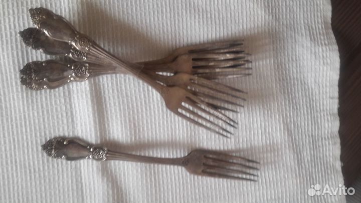 Вилки мельхиоровые СССР - роза со знаком качества