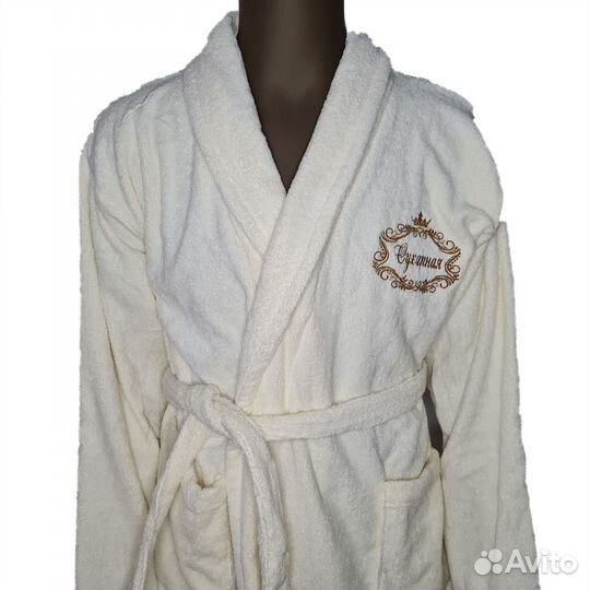 Халат женский с вышивкой именной