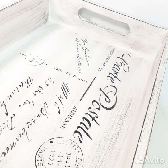 Поднос деревянный с ручками для подачи