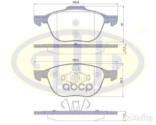 Колодки тормозные дисковые перед GBP108200