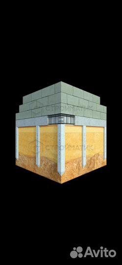 Фундамент дома и бани на забивных жб сваях и винто