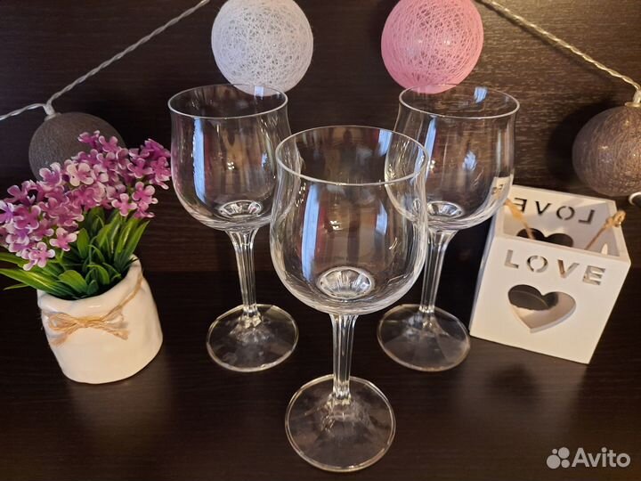 Фужеры бокалы для вина шампанского Набор 3шт