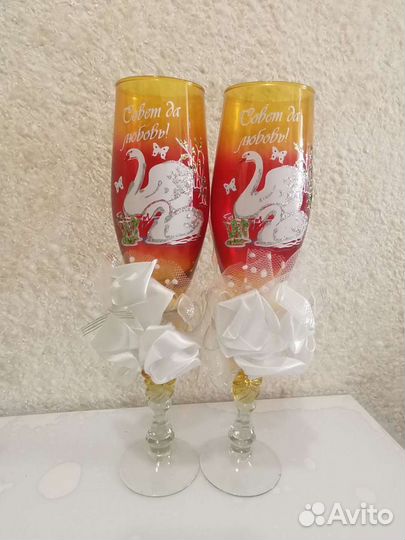 Свадебные бокалы новые