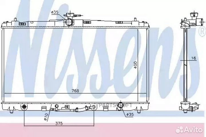 Радиатор двигателя toyota camry (XV5#) (11) 2.0 i